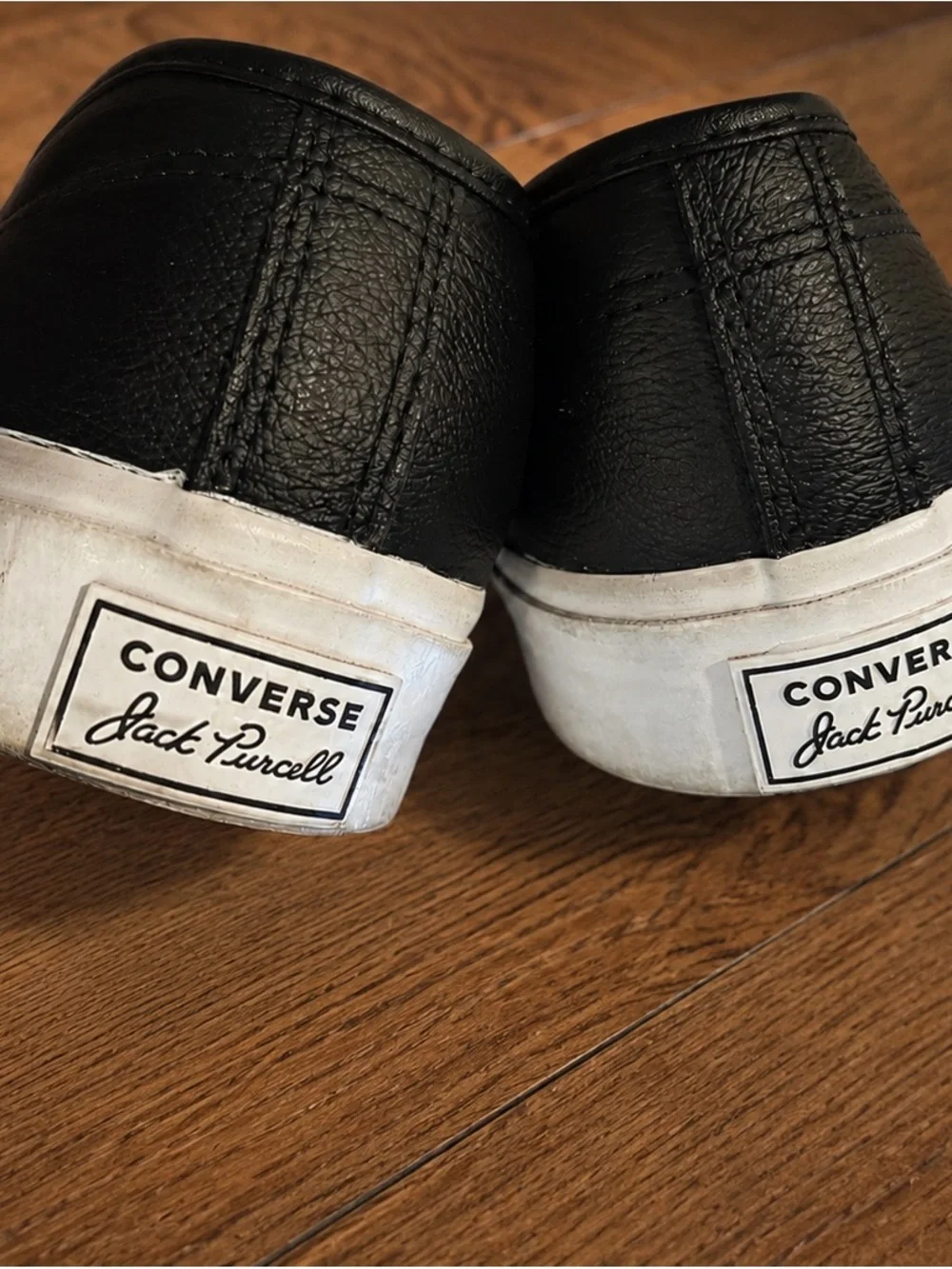 Converse Jack Purcell Leather Sneaker Black Low Top Men’s 10 Women’s 11.5 - Picture 3 of 9